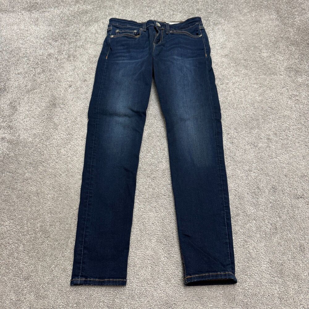 Rag & Bone Cate Mid Rise Ankle Skinny Jeans Womens 26 Carmen Dark Wash Stretch